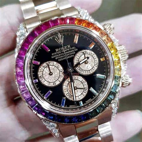 rose gold rolex daytona rainbow|rolex daytona rainbow 2022 price.